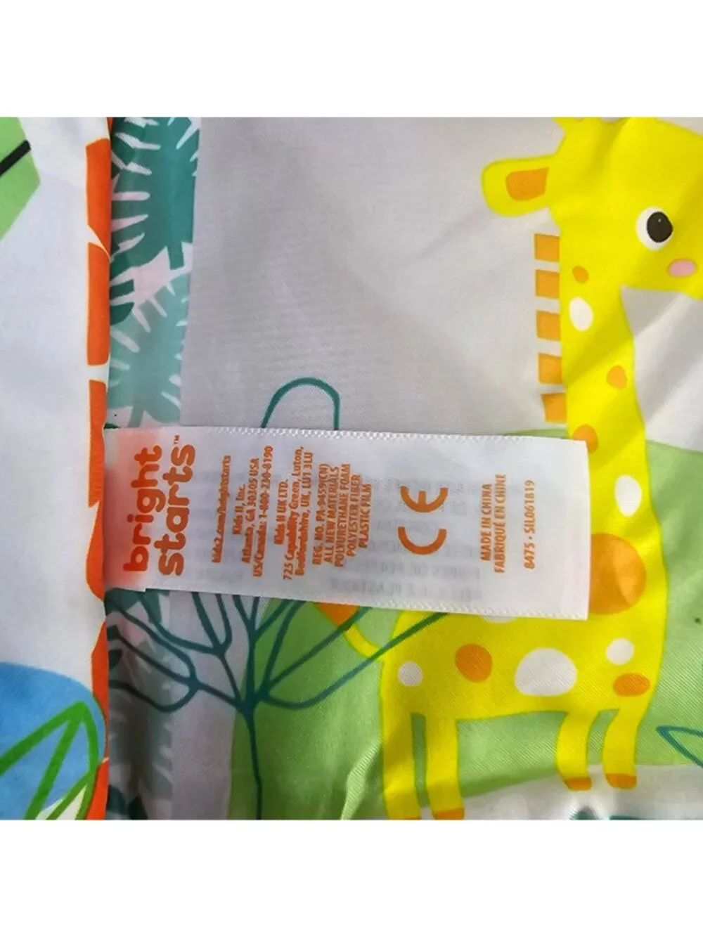 Bright Starts Baby Activity Soft Book With Teether Handle - Jungle Animals Theme